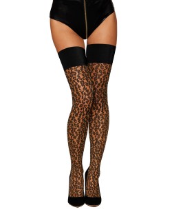 Dreamgirl - Dreamgirl Women's Leopard Thigh Highs - DG0533