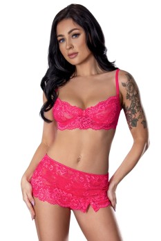 Exposed - Bra, Skirt & Thong Set - M365