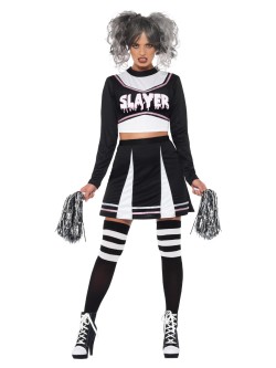 Fever Gothic Cheerleader Costume, Black - FV47572