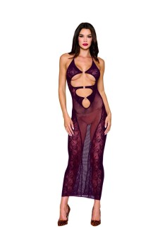 Dreamgirl - Dreamgirl Women's Bodystocking Gown & Shrug - DG0523