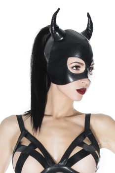 Coquette - Wetlook Devil Mask  - CQD9387