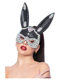 Fever Black Jewel Sequin Rabbit Mask - FV53010