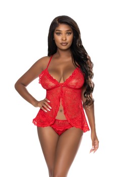 Baby Doll & Split Crotch Panty Set - MSM307