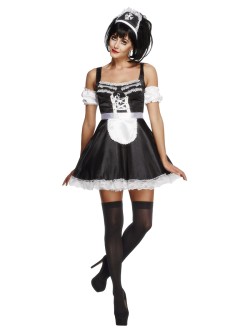 Fever Flirty French Maid Costume, Black - FV31212